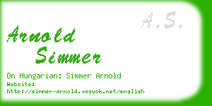 arnold simmer business card
